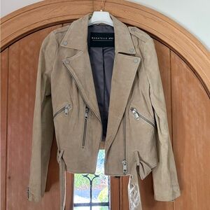 BAGATELLE.NYC Suede Jacket, SANDSTONE, Size Medium